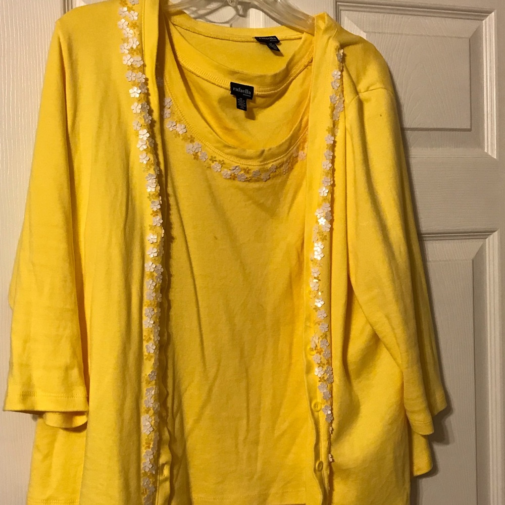 Rafealla cardigan and tank top